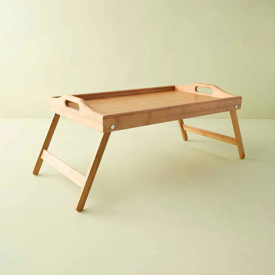 Lüx Bambu Katlanır Ayaklı Tepsi