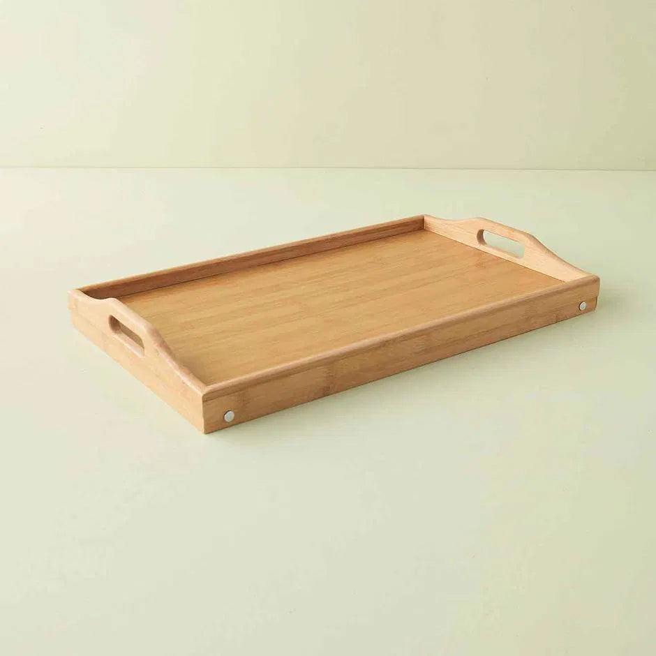 Lüx Bambu Katlanır Ayaklı Tepsi