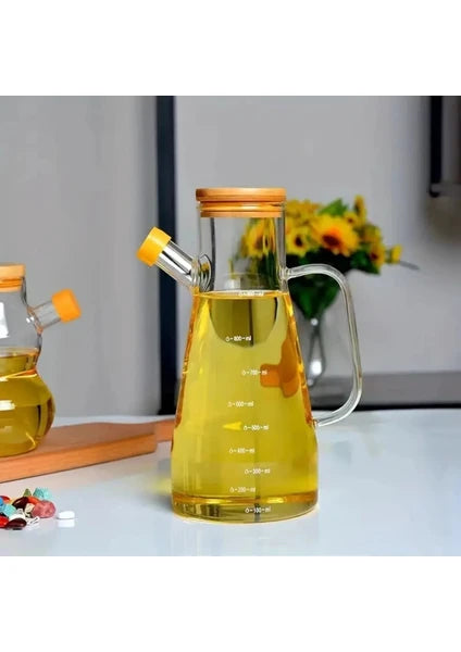 Cam Yağdanlık | 900ml Borosilikat Yağ Şişesi